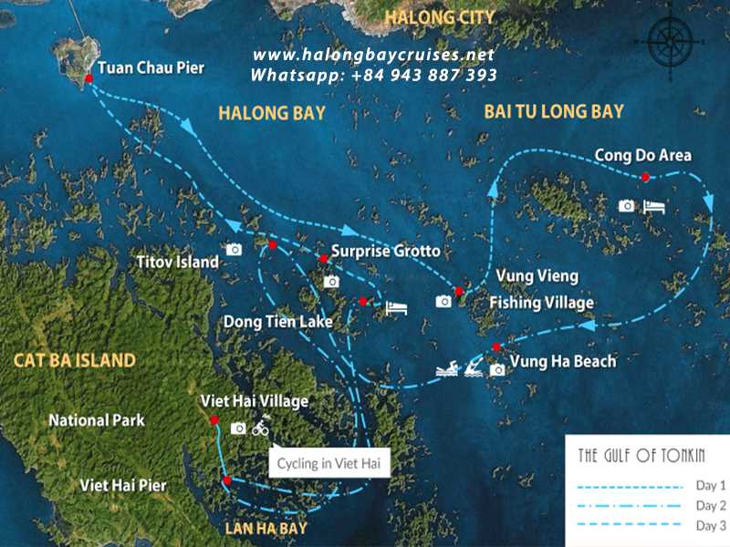 halong-bay-cruise-route